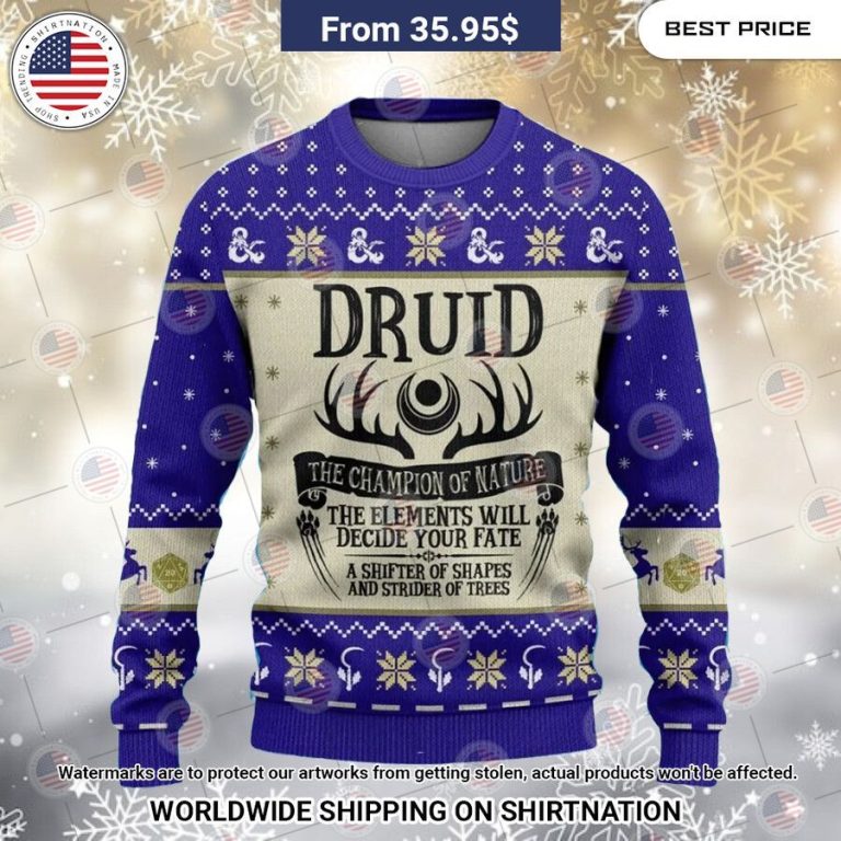 Druid Dungeons & Dragons Christmas Sweater My friends!