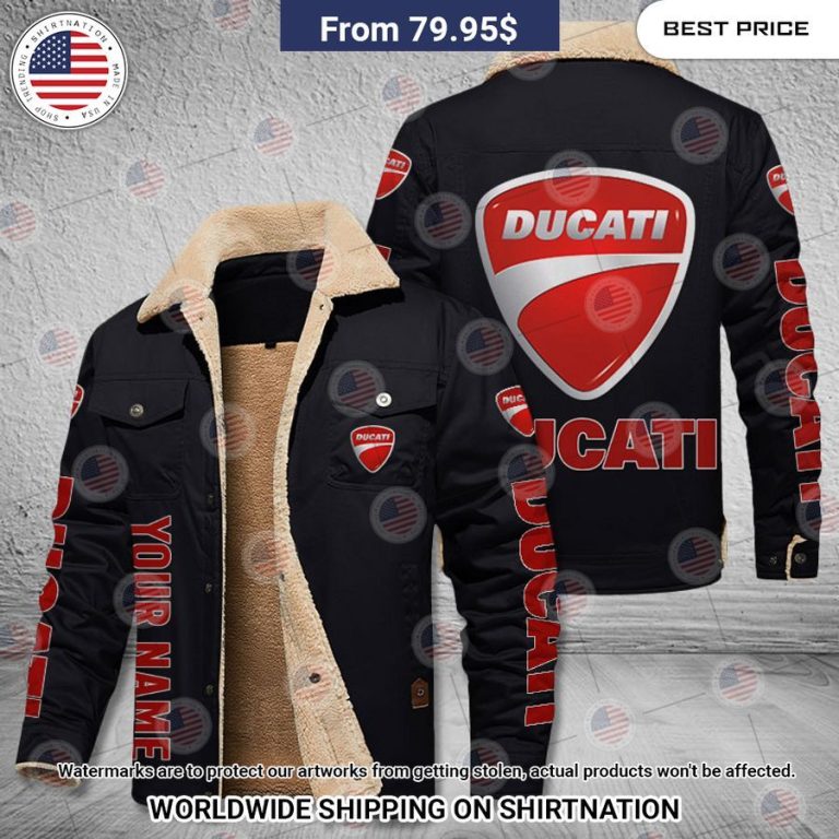 Ducati Custom Fleece Leather Jacket Nice bread, I like it