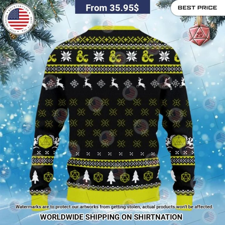 Dungeons & Dragons Christmas Sweater Natural and awesome