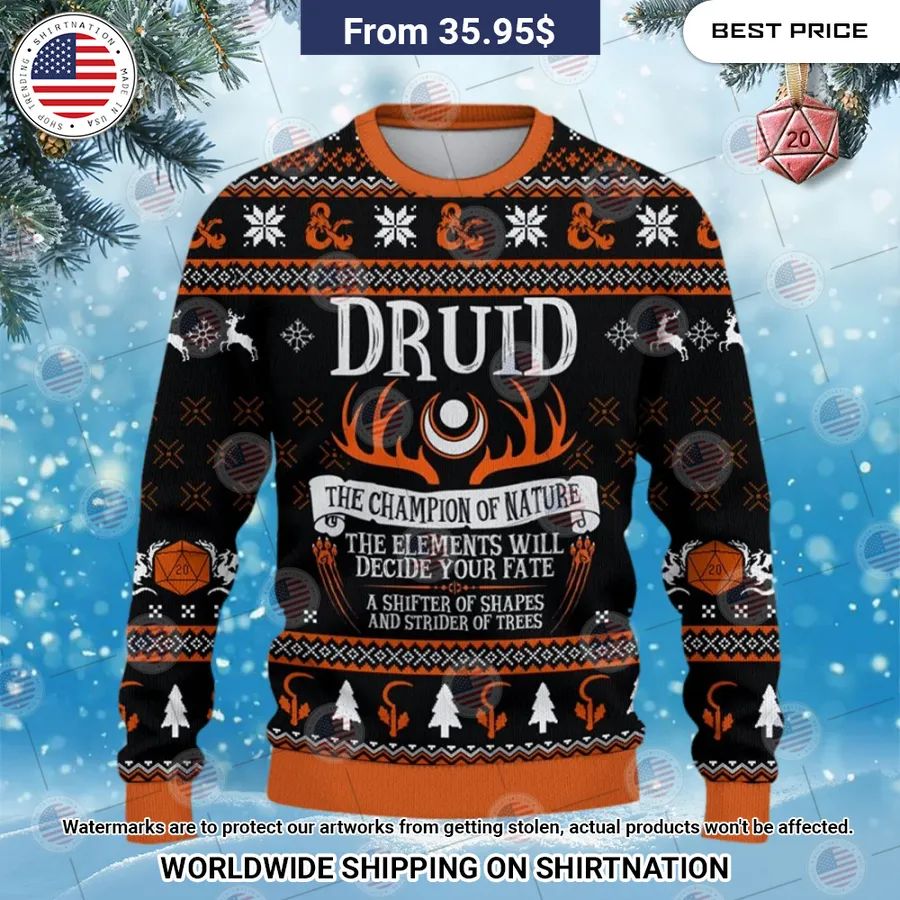 Dungeons & Dragons Druid Christmas Sweater Such a scenic view ,looks great.