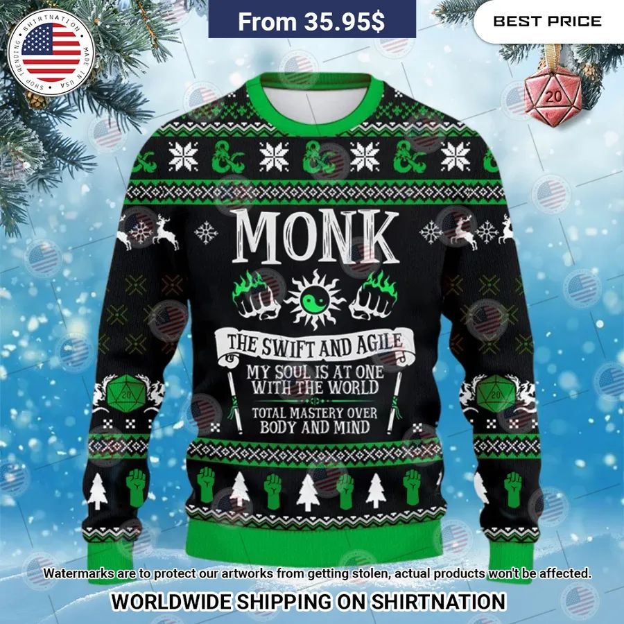 Dungeons & Dragons Monk Christmas Sweater Impressive picture.