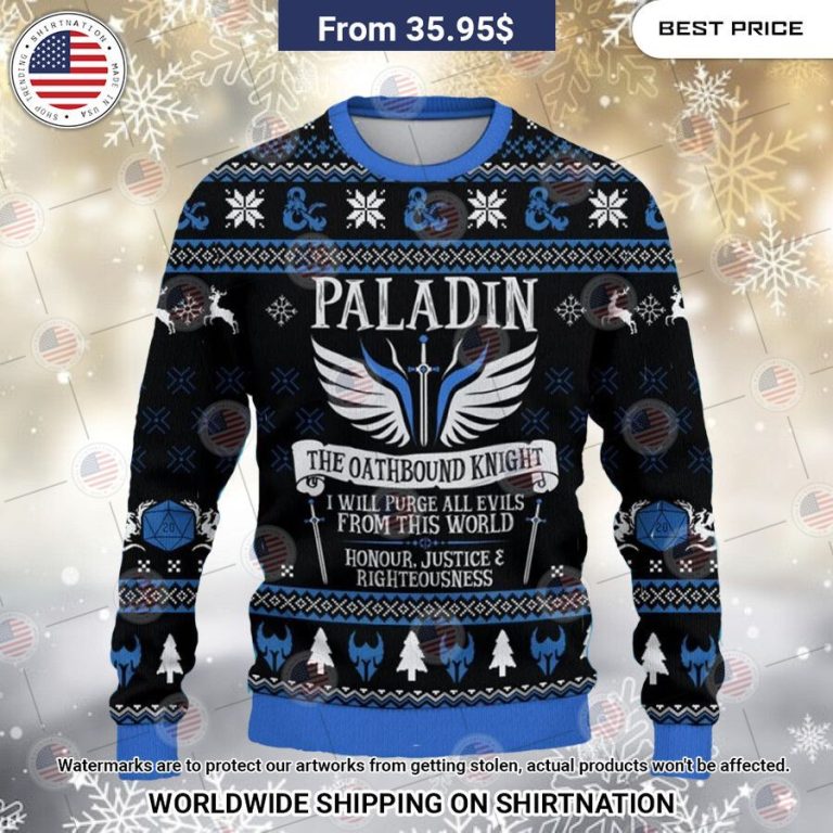 Dungeons & Dragons Paladin Christmas Sweater I like your hairstyle