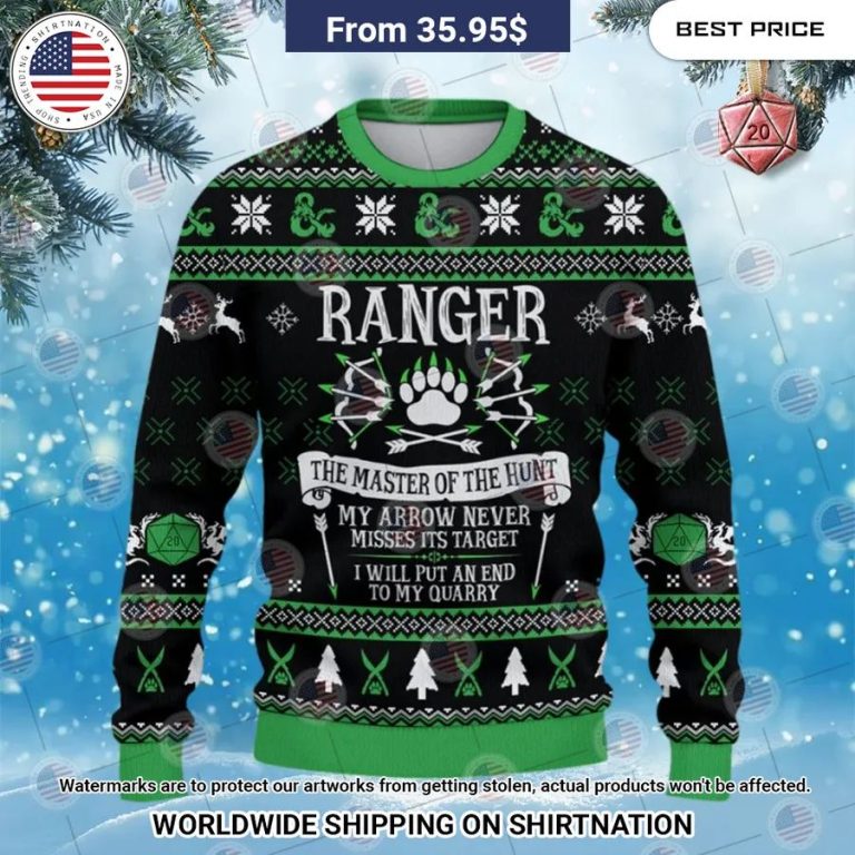 Dungeons & Dragons Ranger Christmas Sweater You look lazy