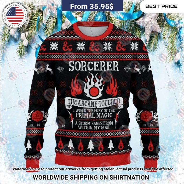 Dungeons & Dragons Sorcerer Christmas Sweater Is this your new friend?