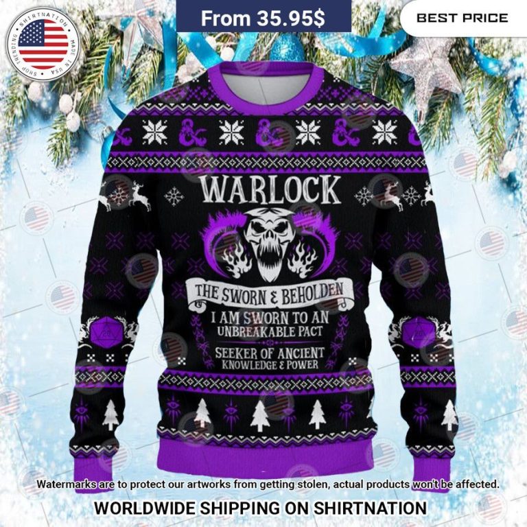 Dungeons & Dragons Warlock Christmas Sweater Loving, dare I say?