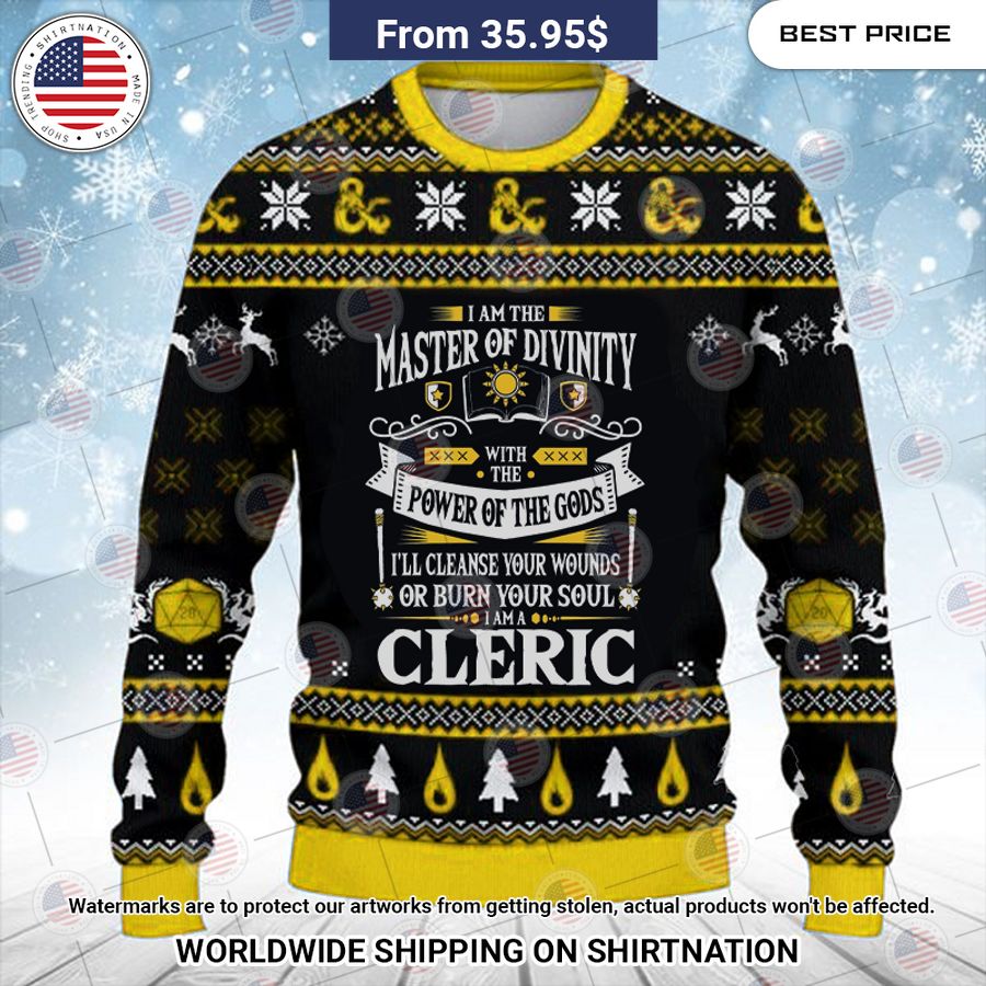 Dungeons n Dragons Cleric Christmas Sweater Have you joined a gymnasium?