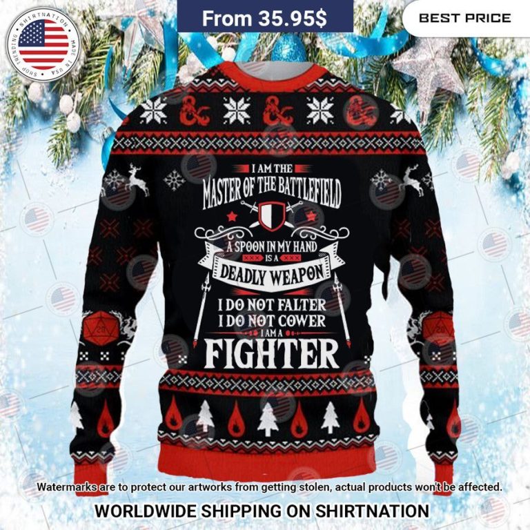 Dungeons n Dragons Fighter Christmas Sweater You look fresh in nature