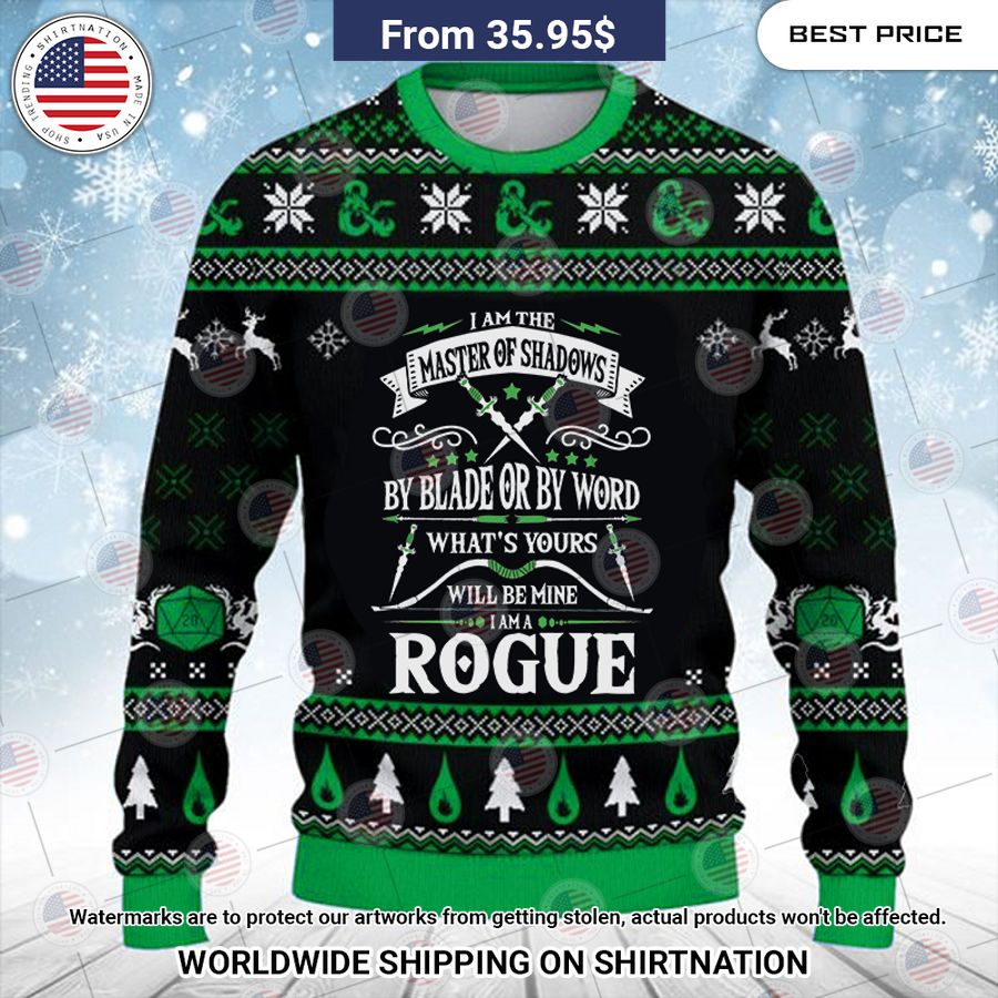 Dungeons n Dragons Rogue Christmas Sweater You tried editing this time?