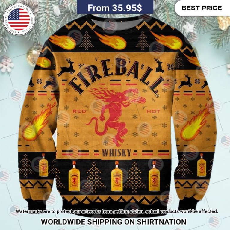 Fireball Cinnamon Whisky Sweater Nice shot bro