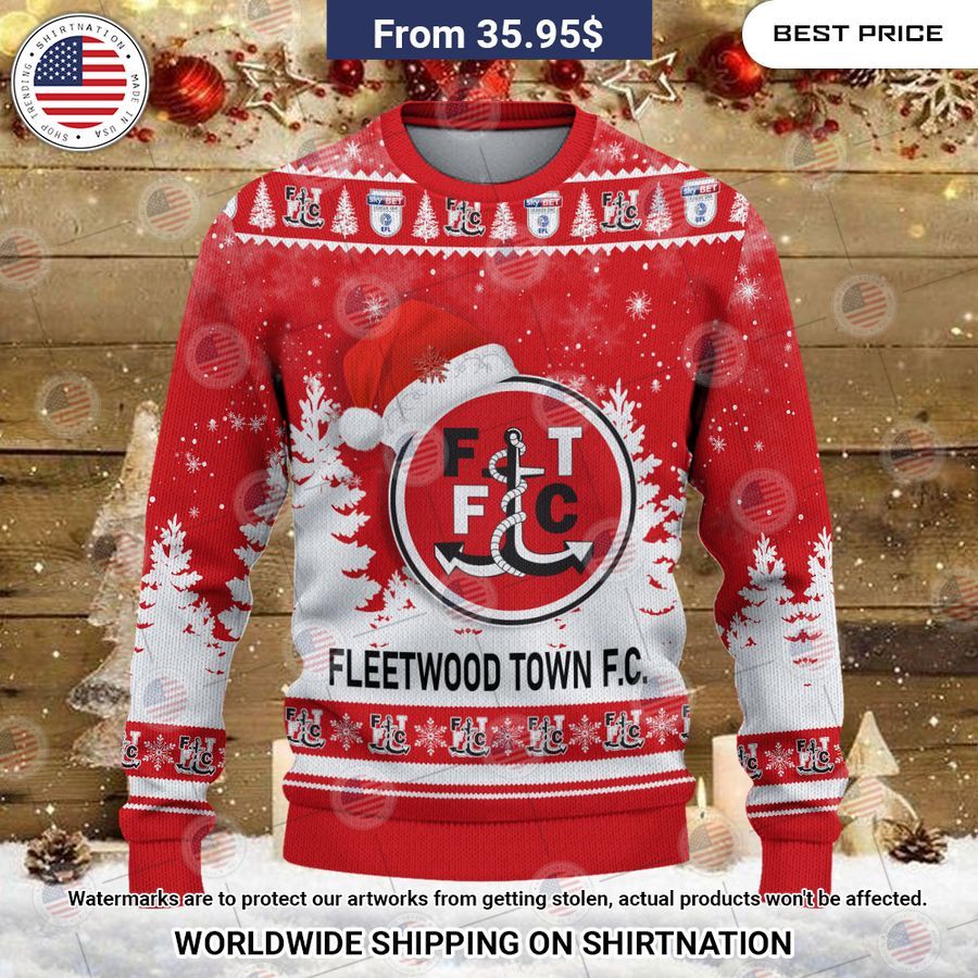Fleetwood Town Christmas Sweater Elegant picture.