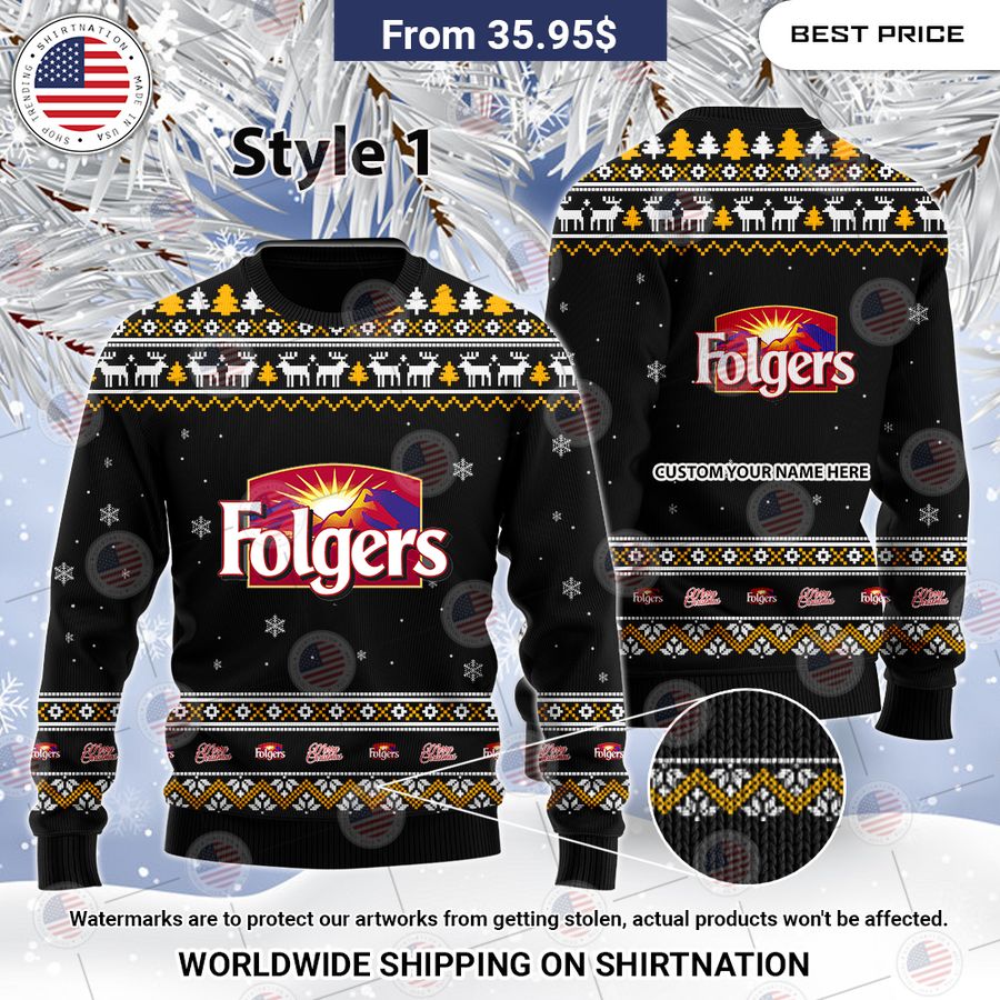 Folgers Custom Christmas Sweaters My friends!