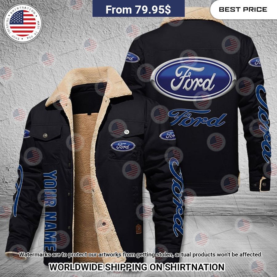 Ford Custom Name Fleece Leather Jacket You are always best dear