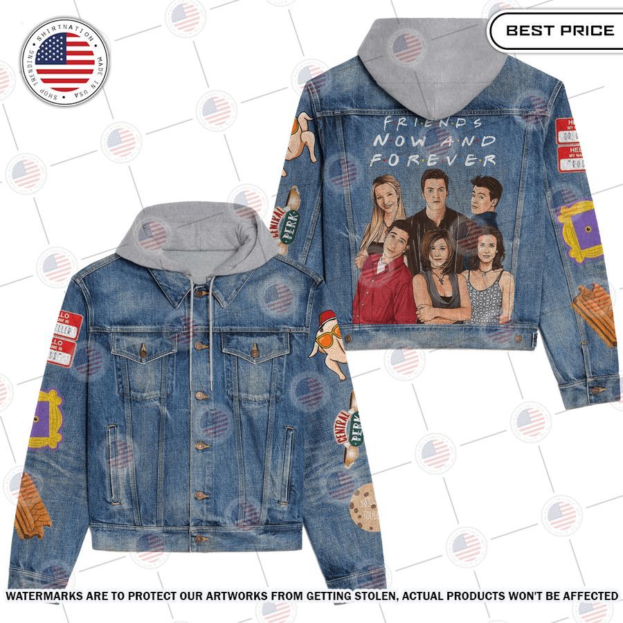 Friends Show Now and Forever Hooded Denim Jacket Stand easy bro