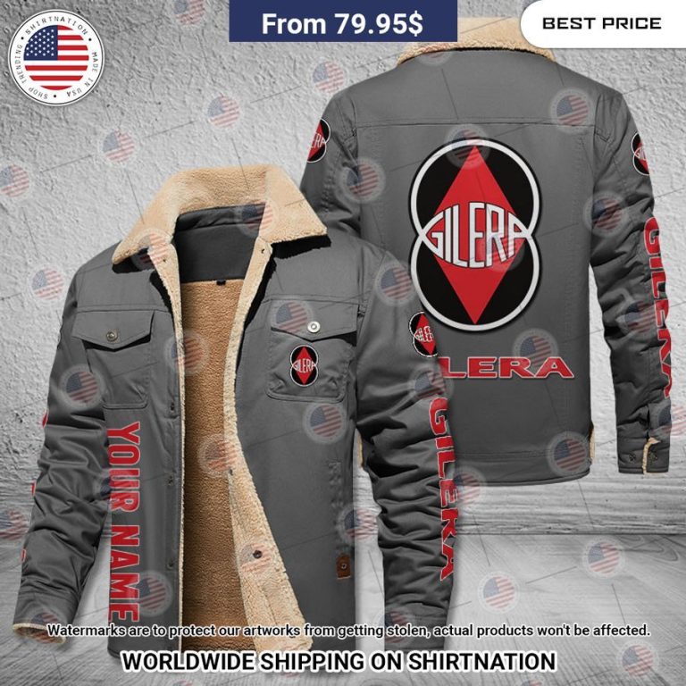 Gilera Custom Fleece Leather Jacket This picture is worth a thousand words.