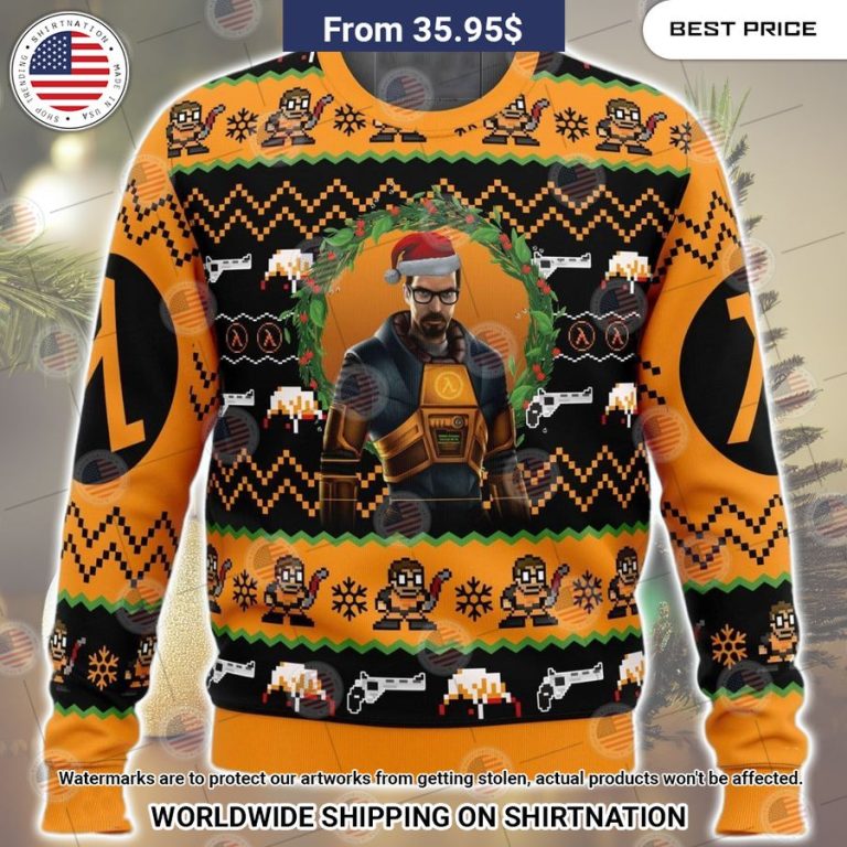 Gordon Freeman Half Life Xmas Sweater You look so healthy and fit