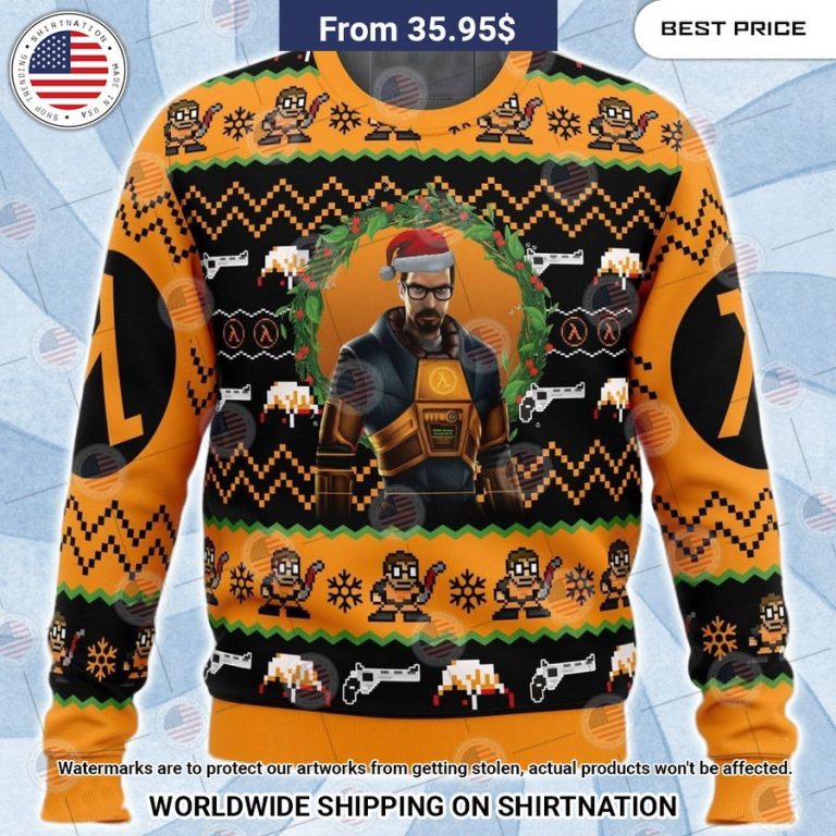 Gordon Freeman Half Life Xmas Sweater Great, I liked it