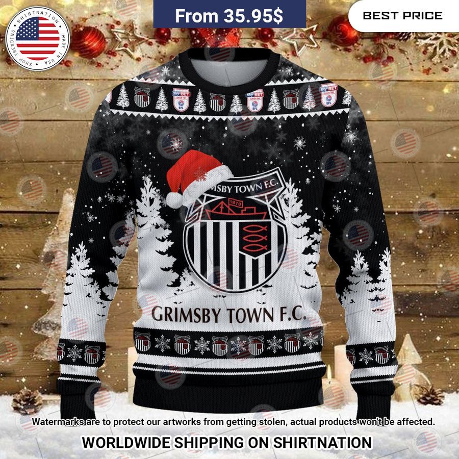 Grimsby Town Christmas Sweater Oh my God you have put on so much!