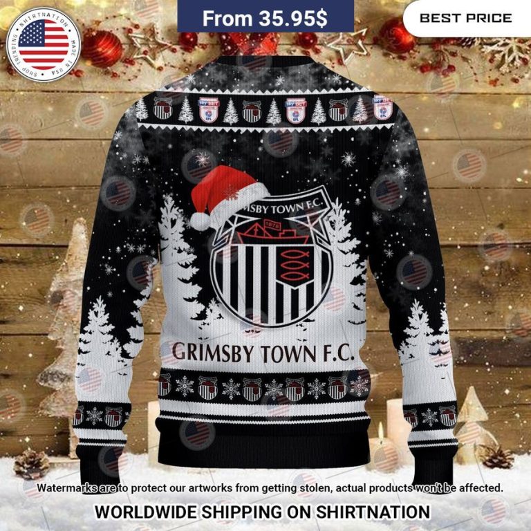 Grimsby Town Christmas Sweater Natural and awesome