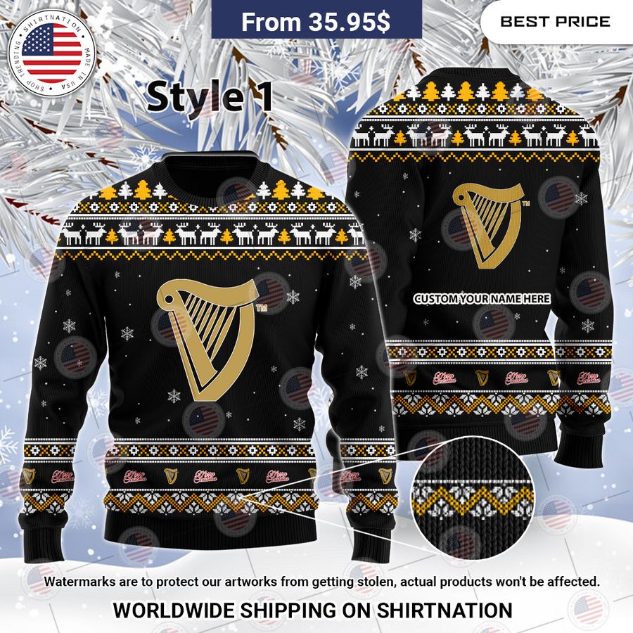Guinness Custom Christmas Sweaters Amazing Pic