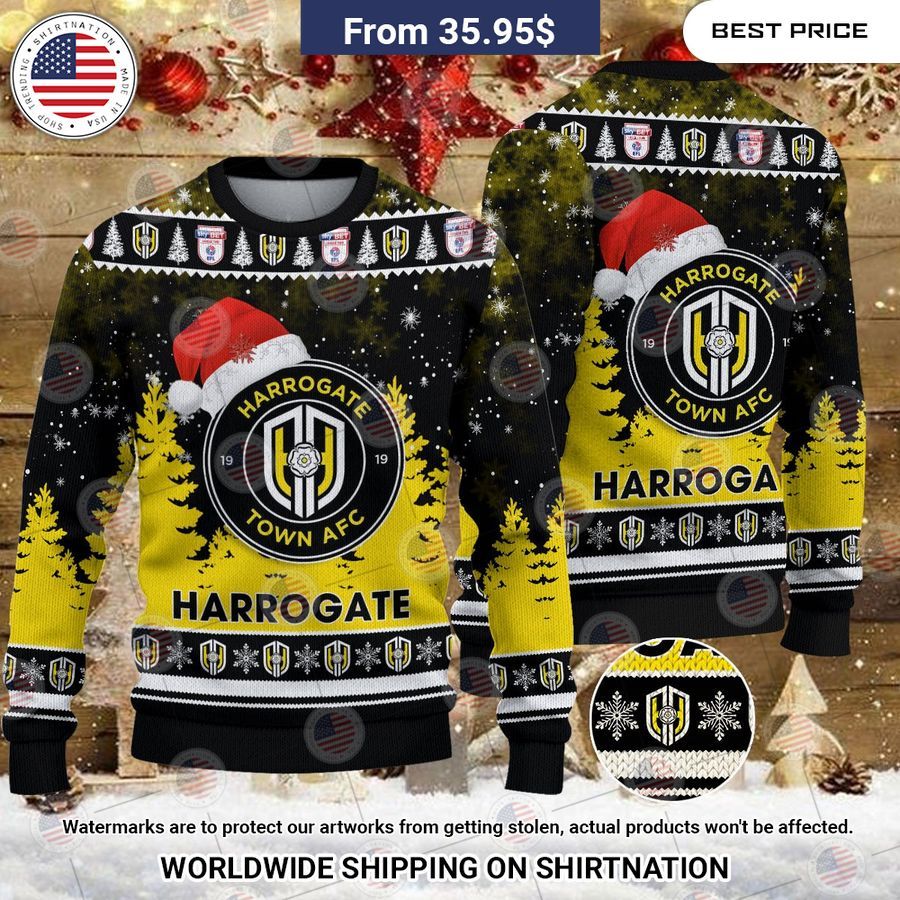 Harrogate Town AFC Christmas Sweater You tried editing this time?