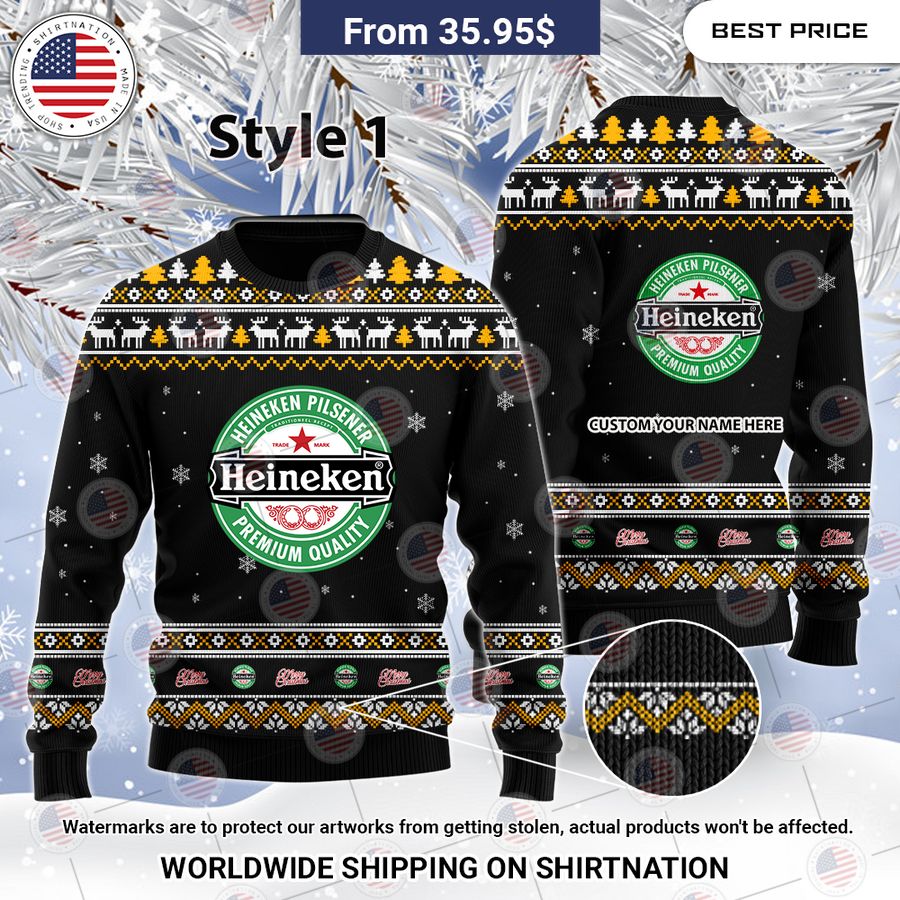Heineken Custom Christmas Sweaters Stunning