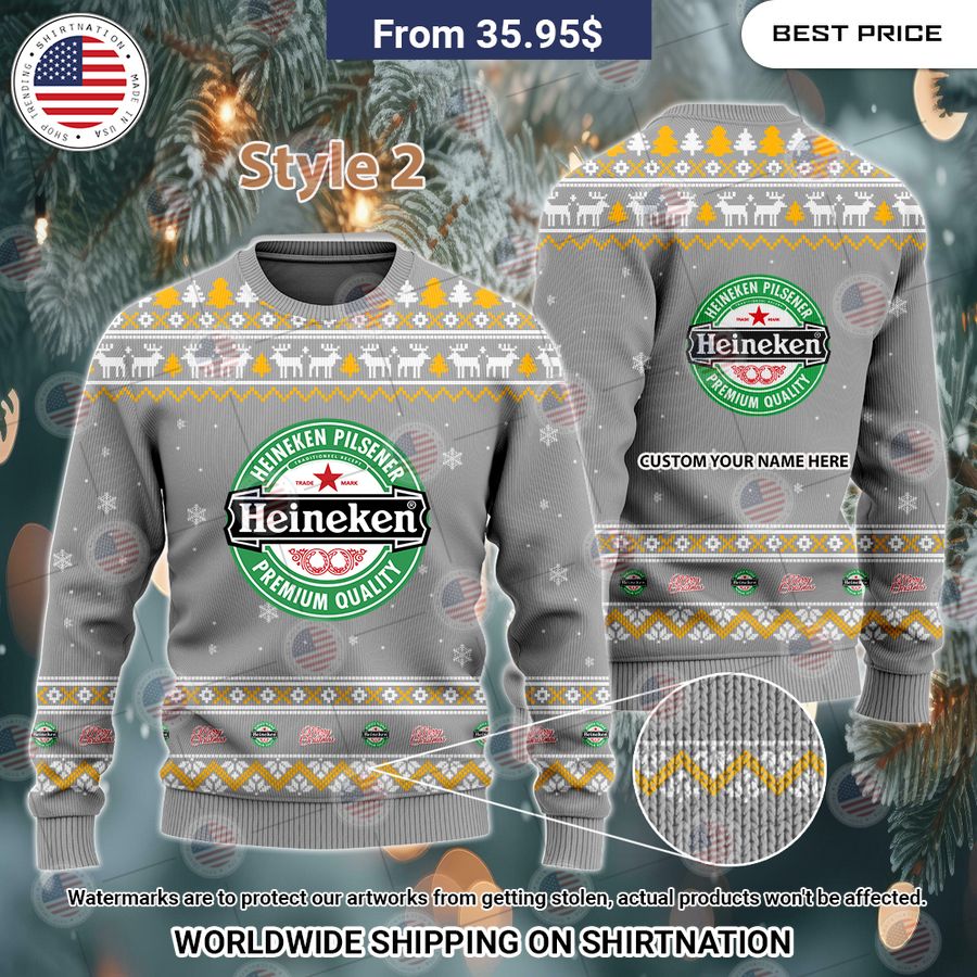 Heineken Custom Christmas Sweaters Our hard working soul