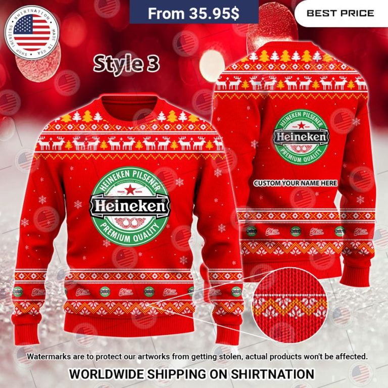 Heineken Custom Christmas Sweaters Have no words to explain your beauty