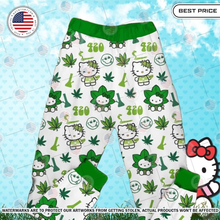 Hello Kitty Weed pajamas set Nice shot bro