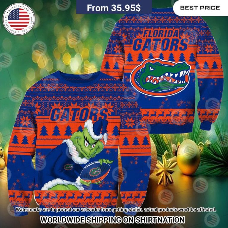 HOT Grinch Florida Gators Christmas Sweater Loving click