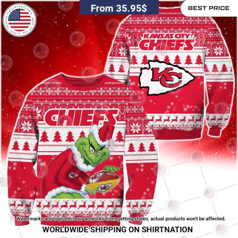 HOT Grinch Kansas City Chiefs Christmas Sweater It is more than cute