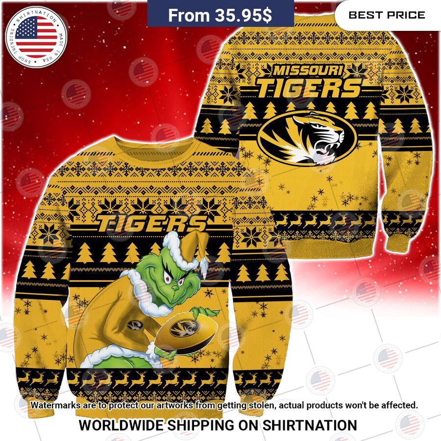 HOT Grinch Missouri Tigers Christmas Sweater Nice photo dude