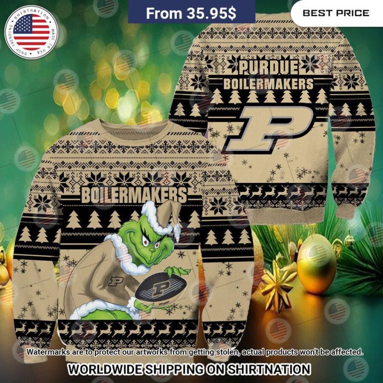 HOT Grinch Purdue Boilermakers Christmas Sweater You look so healthy and fit