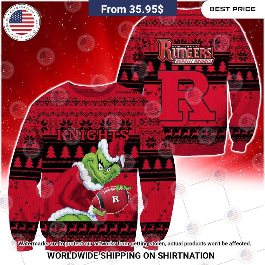 HOT Grinch Rutgers Scarlet Knights Christmas Sweater Best picture ever