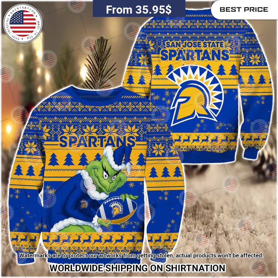 HOT Grinch San Jose State Spartans Christmas Sweater Stand easy bro