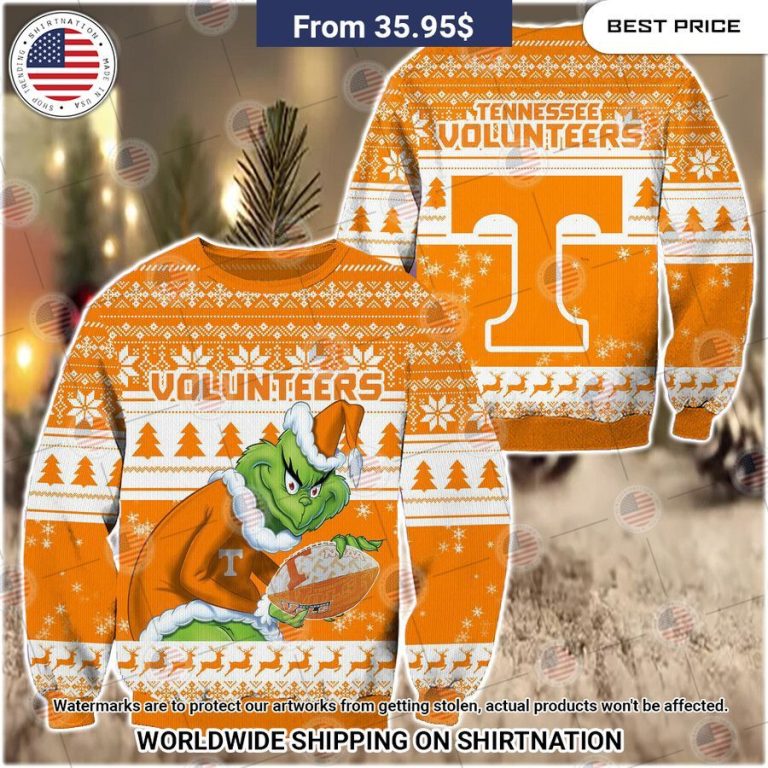 HOT Grinch Tennessee Volunteers Christmas Sweater Pic of the century