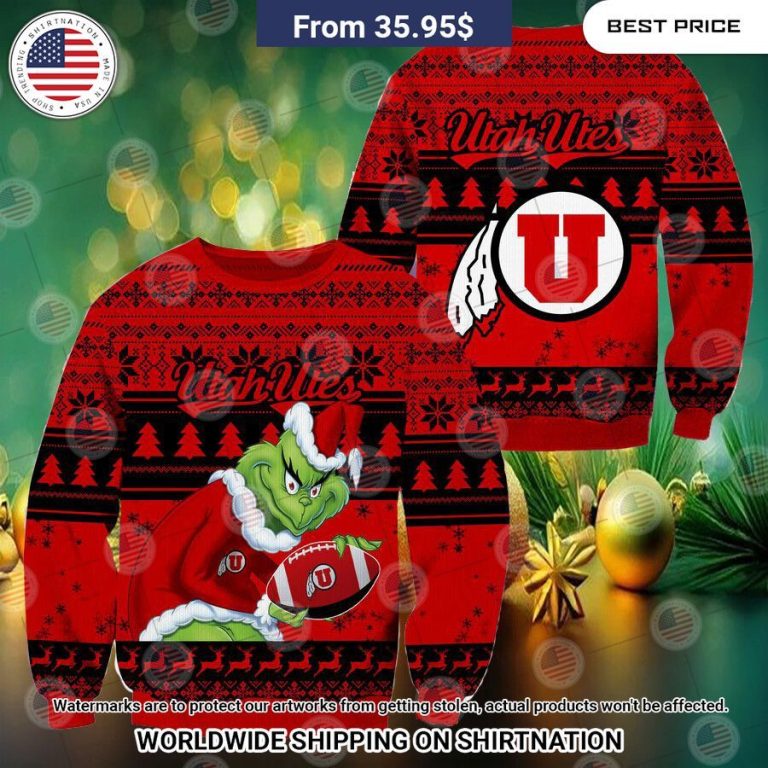 HOT Grinch Utah Utes Christmas Sweater Best picture ever