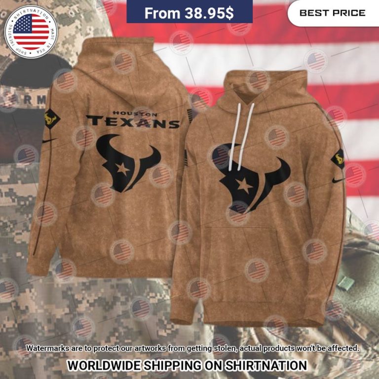 Houston Texans 2023 Salute To Service Hoodie Lovely smile