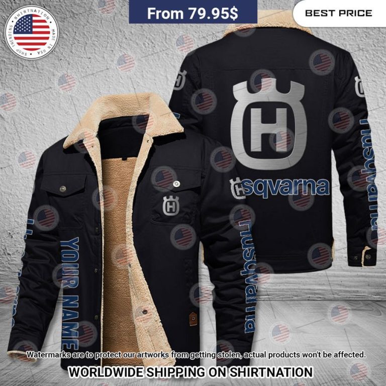 Husqvarna Custom Fleece Leather Jacket Unique and sober