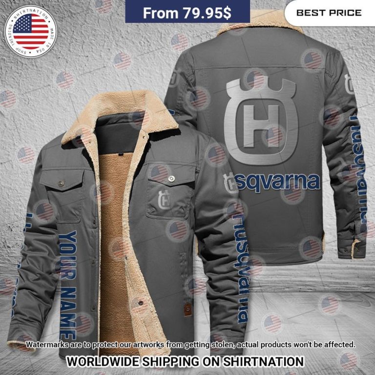 Husqvarna Custom Fleece Leather Jacket Nice place and nice picture