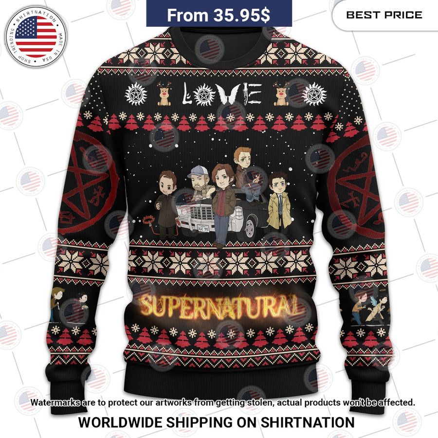 I Love Supernatural Christmas Sweater I am in love with your dress
