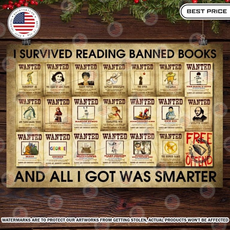 i survived reading banned books and all i got was smarter poster 1