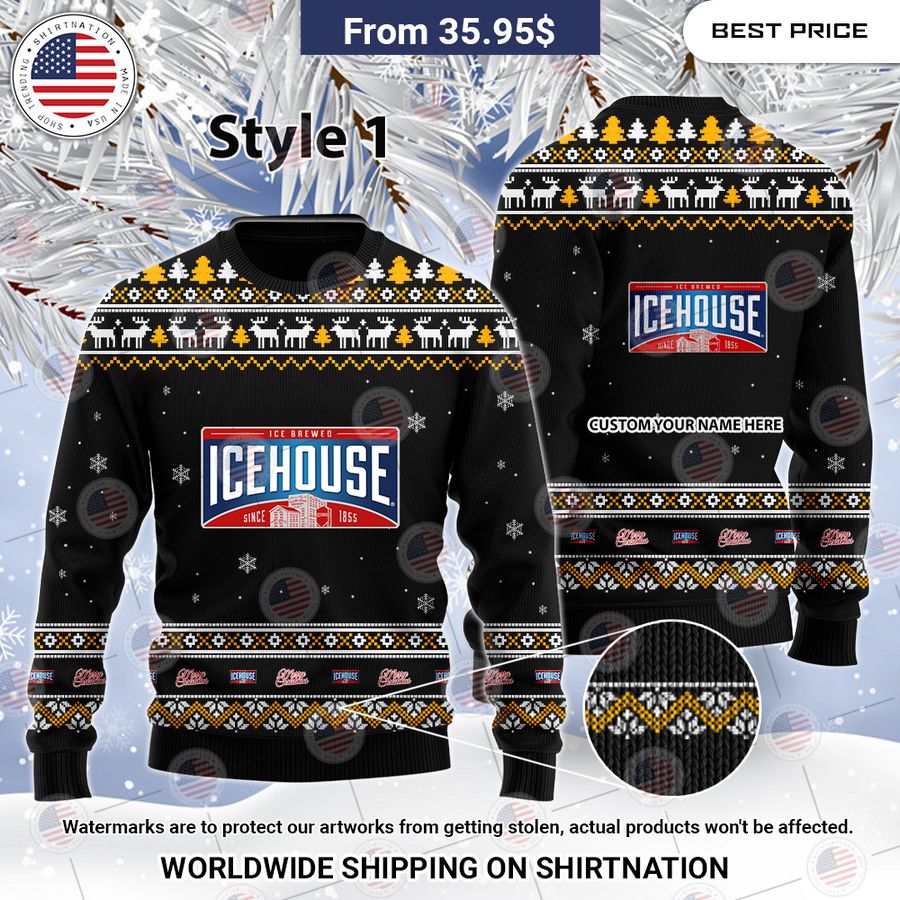 Icehouse Custom Christmas Sweaters Studious look