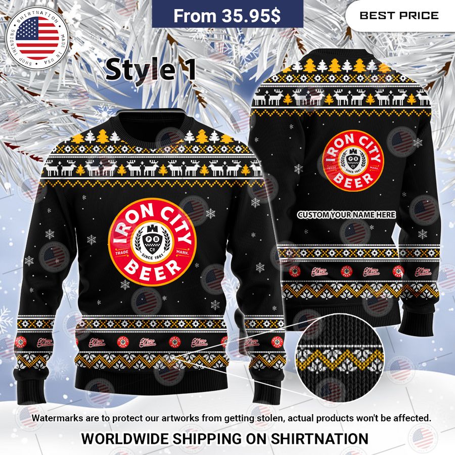 Iron City Beer Custom Christmas Sweaters Wow! What a picture you click