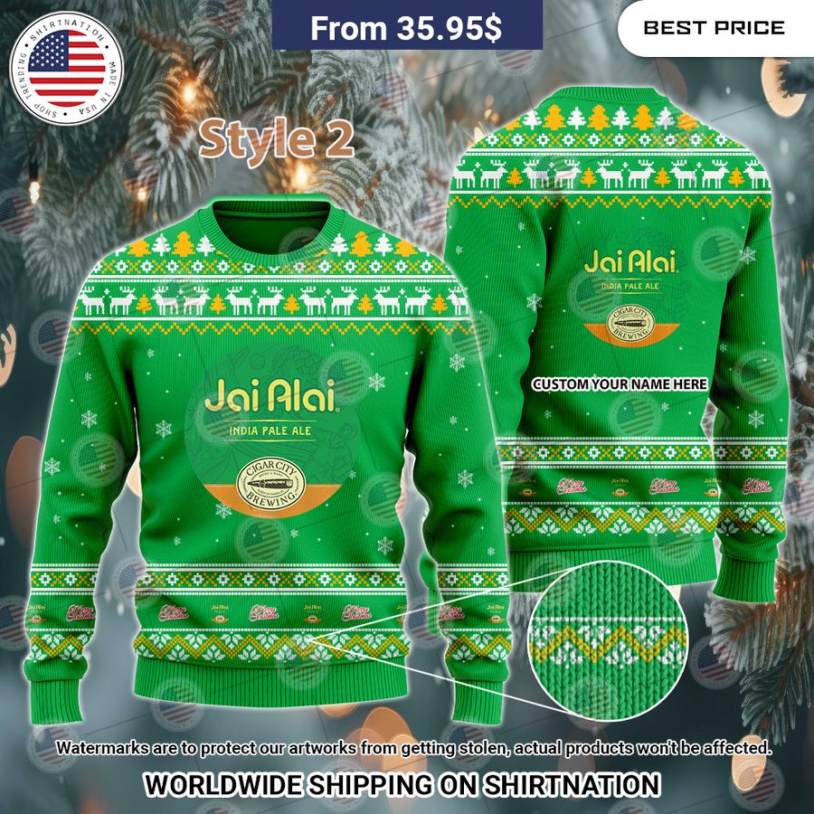 Jai Alai Custom Christmas Sweaters Looking so nice