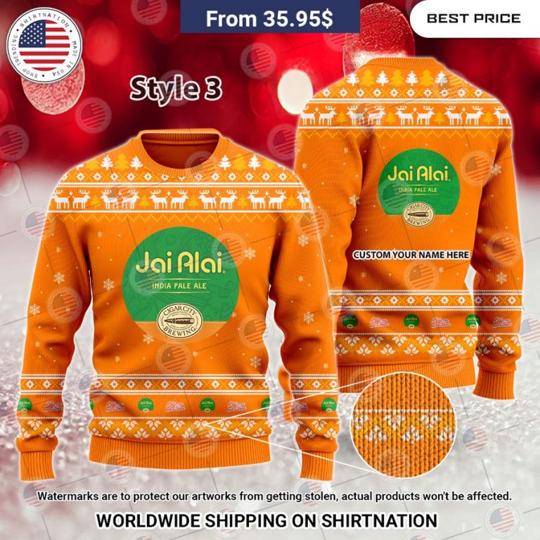 Jai Alai Custom Christmas Sweaters I like your hairstyle