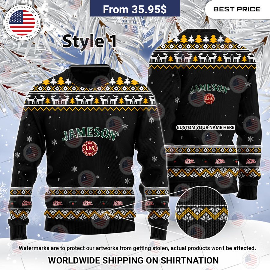 Jameson Custom Christmas Sweaters Bless this holy soul, looking so cute