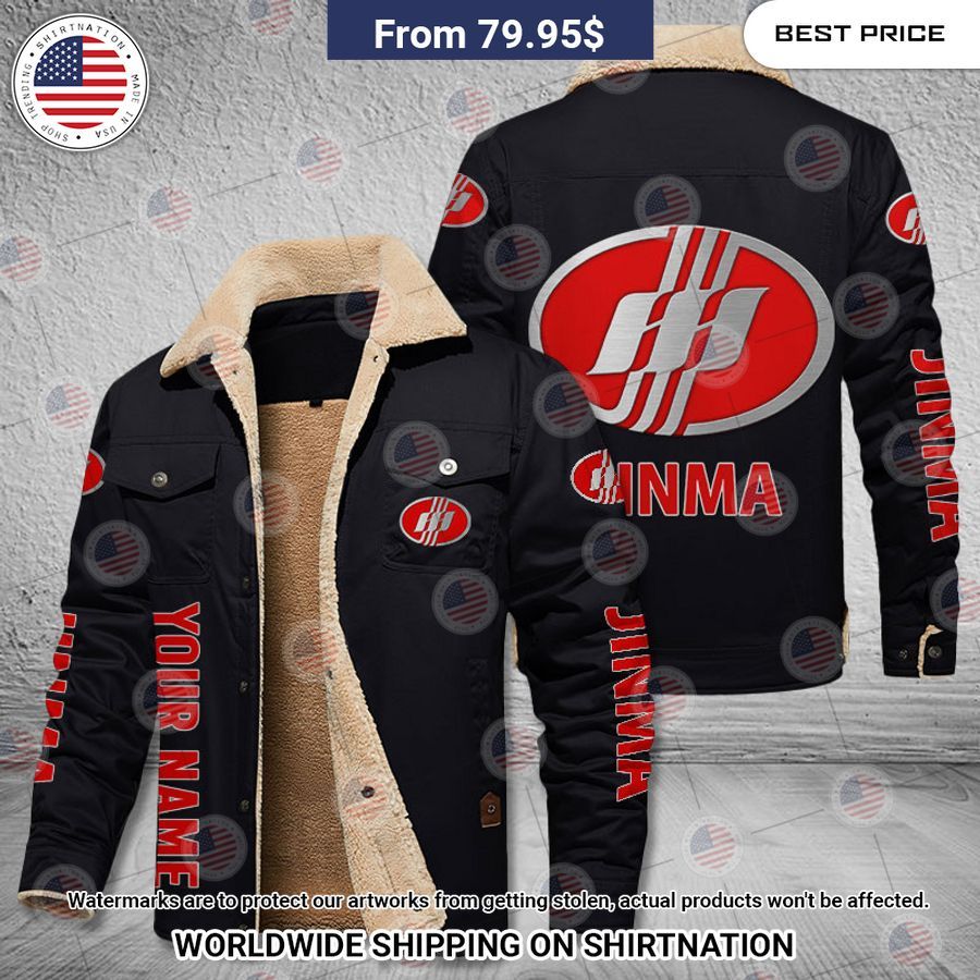 Jinma Custom Name Fleece Leather Jacket Nice elegant click