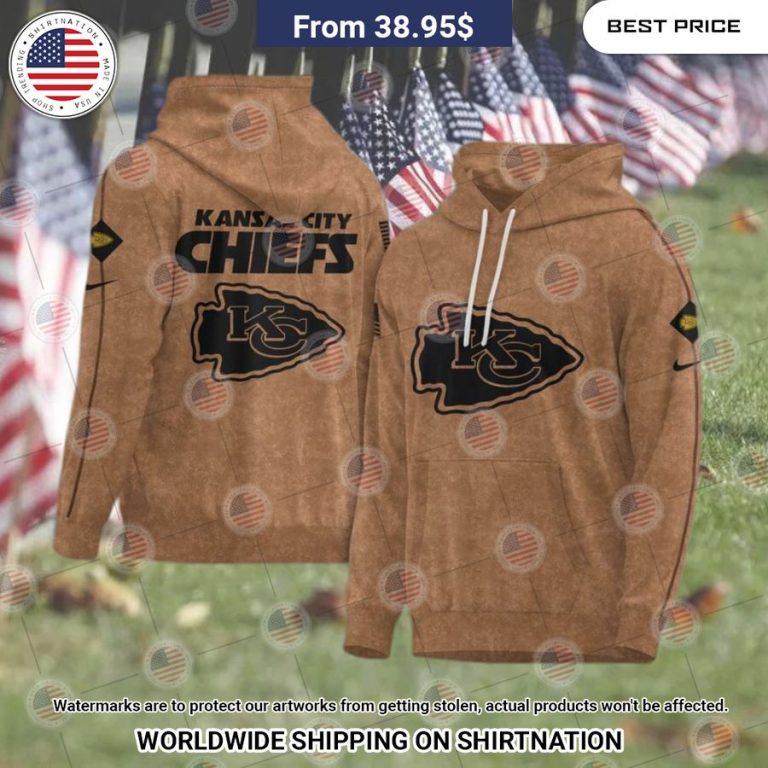 Kansas City Chiefs 2023 Salute To Service Hoodie Natural and awesome