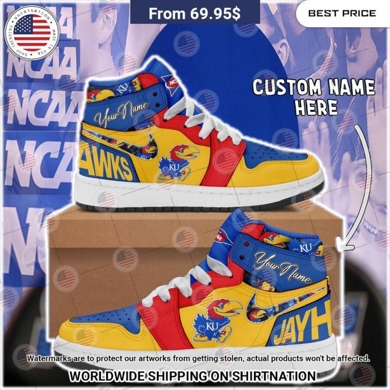 Kansas Jayhawks Custom Air Jordan 1 Long time