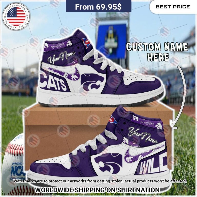 Kansas State Wildcats Custom Air Jordan 1 Nice photo dude